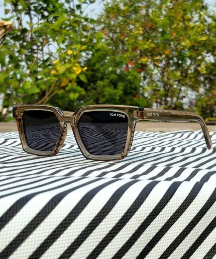 Tom Ford Square Frame Gradient Brown Sunglasses